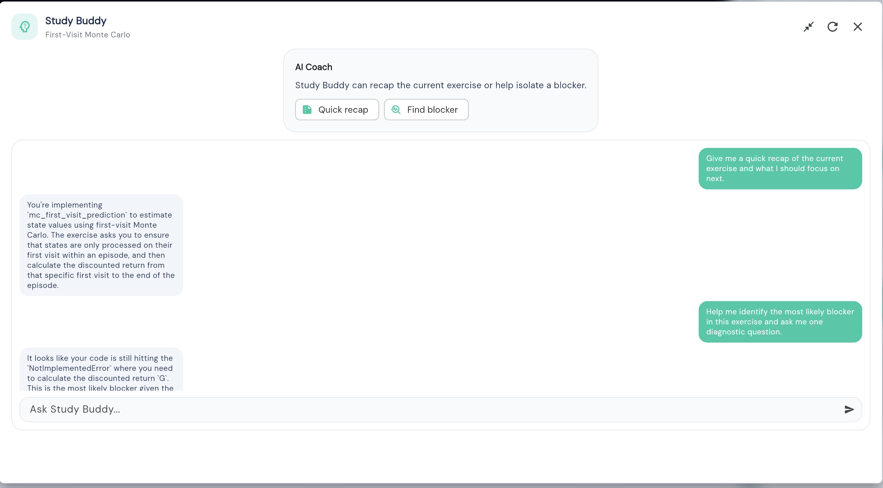 Coding workspace screenshot